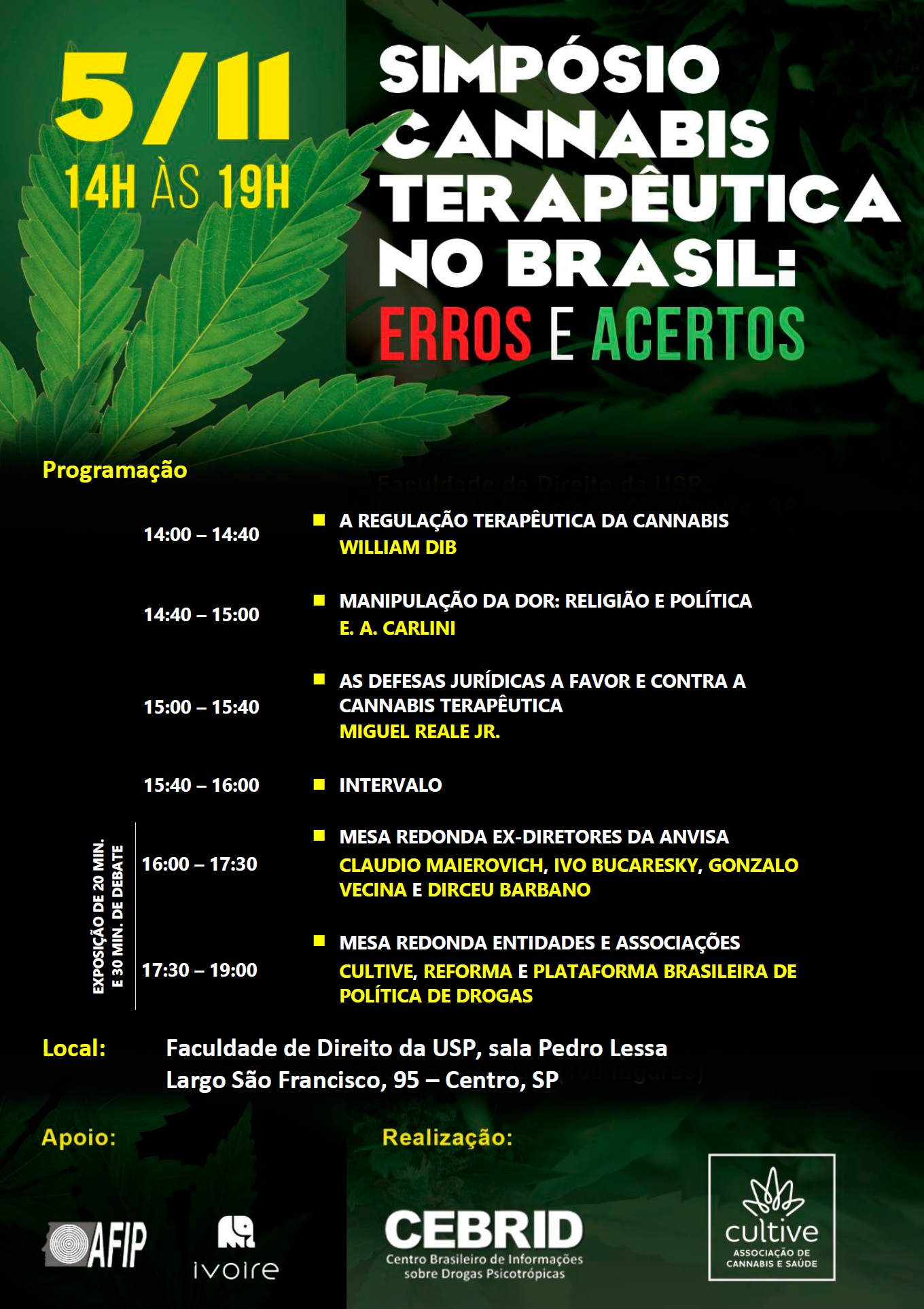 Simpósio Cannabis Terapêutica No Brasil: Erros E Acertos [ENCERRADO ...